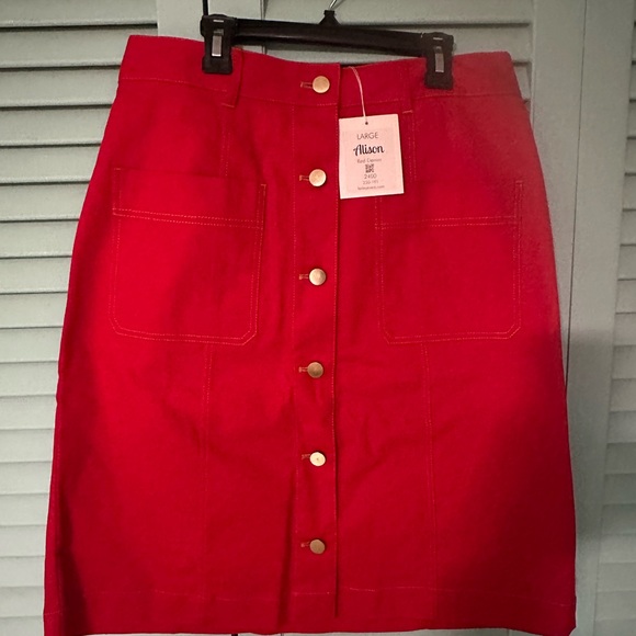 Lesley Evers Dresses & Skirts - Lesley Evers Red Skirt